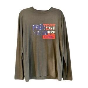 Under Armour Men's Gray HeatGear Loose Protect This House Long-Sleeve Top SZ M